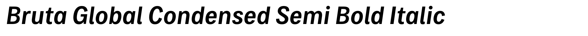 Bruta Global Condensed Semi Bold Italic image